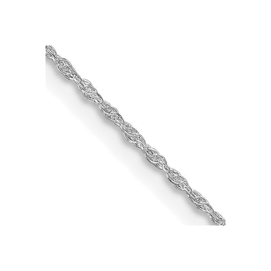Sterling Silver Rhodium-plated 1.25mm Loose Rope Chain 16 Inches