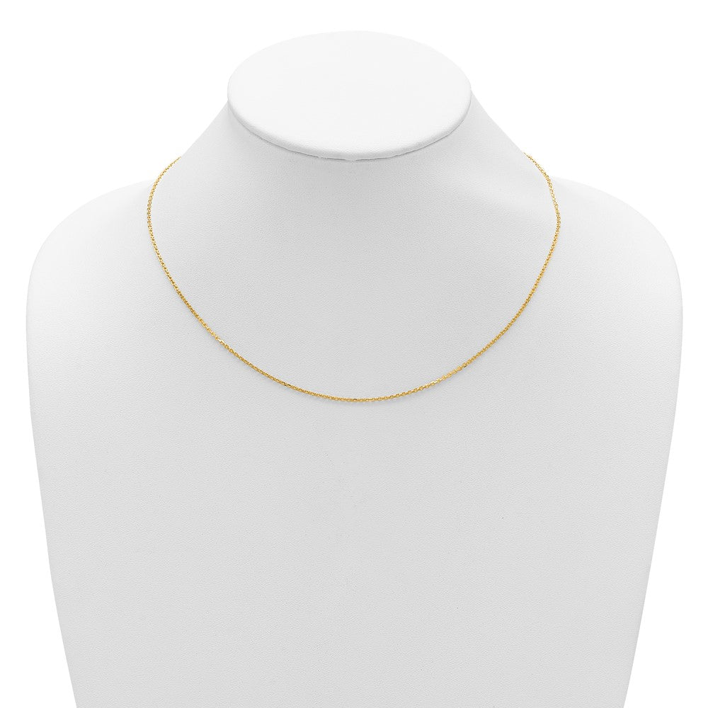 14k 1.4mm D/C Square Cable 2in+2in Adjustable Chain