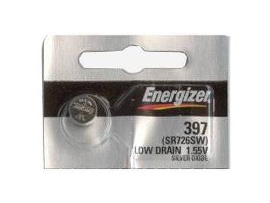 Pkg/(5) Type 397/396 Energizer Watch Batteries Tear Strip QWB397