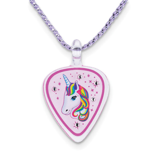 Glass Baron Multicolored Unicorn 18 inch Cord Necklace