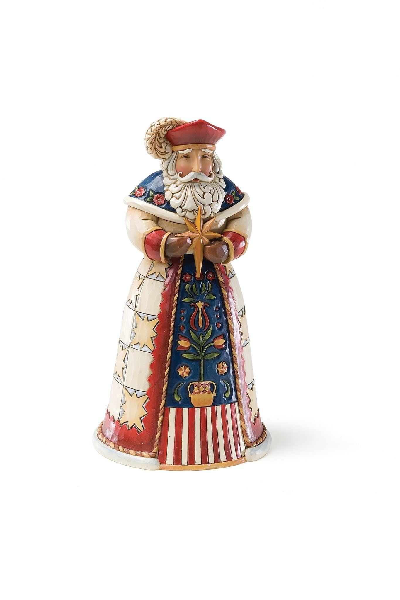 Enesco Jim Shore Heartwood Creek Polish Santa Stone Resin Figurine, 7 inch, Multicolor
