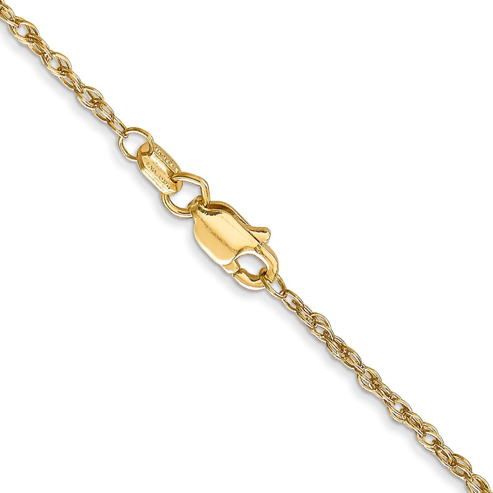 18K 20 inch 1.3mm Baby Rope with Lobster Clasp Chain