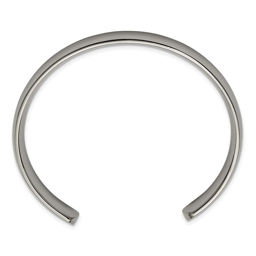 Titanium Polished Cuff Bangle 7 inches