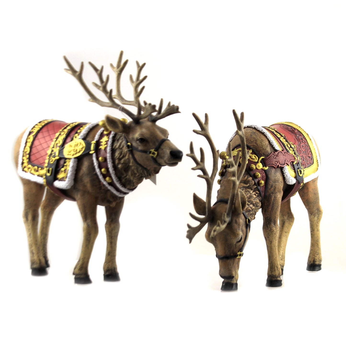 Christmas Majestic Reindeers Polyresin Antlers Blanket 133562