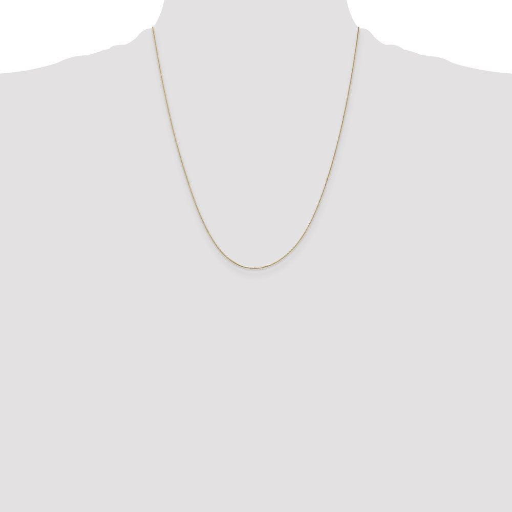10k .5mm Baby Box with Lobster Clasp Chain