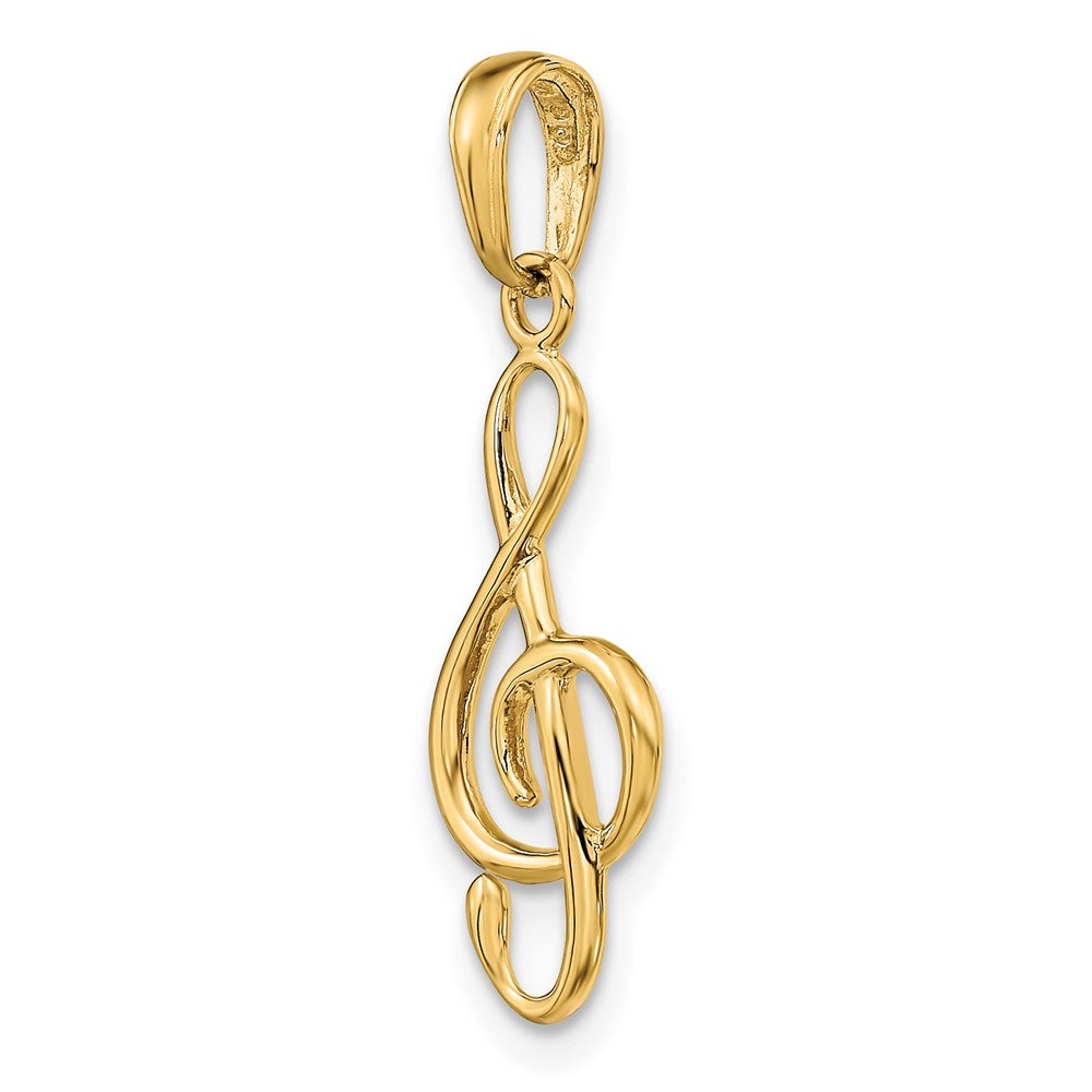 10k Gold Treble Clef Pendant