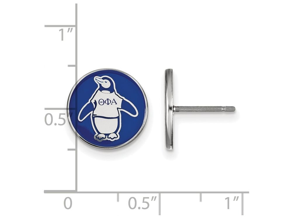 Sterling Silver Official Licensed Greek Sororities Theta Phi Alpha (???) Enameled Post Earrings