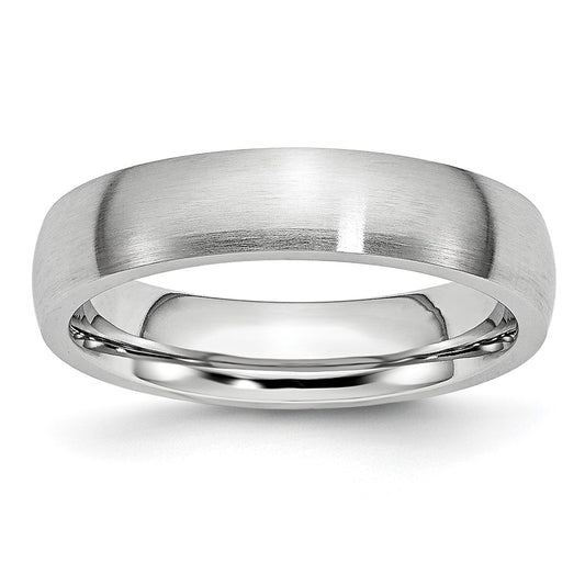 Cobalt Satin 5mm Half Round Band Size - 11.5