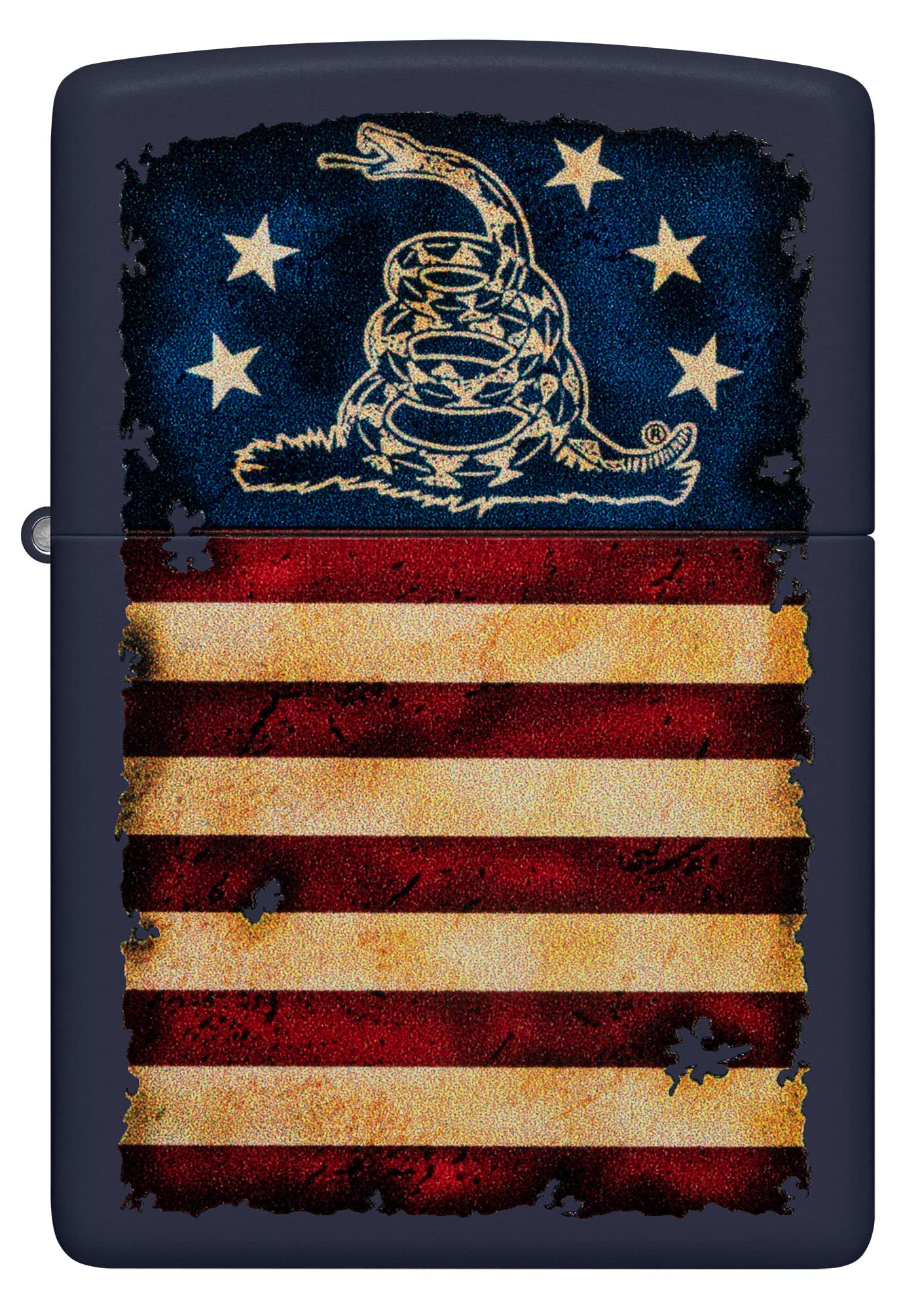 Zippo Don't Tread On Me US Flag Navy Matte Pocket Lighter