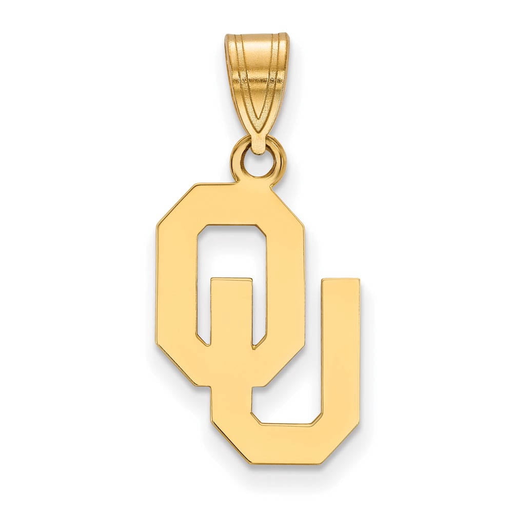 14k Gold LogoArt University of Oklahoma O-U Medium Pendant Q4Y003UOK