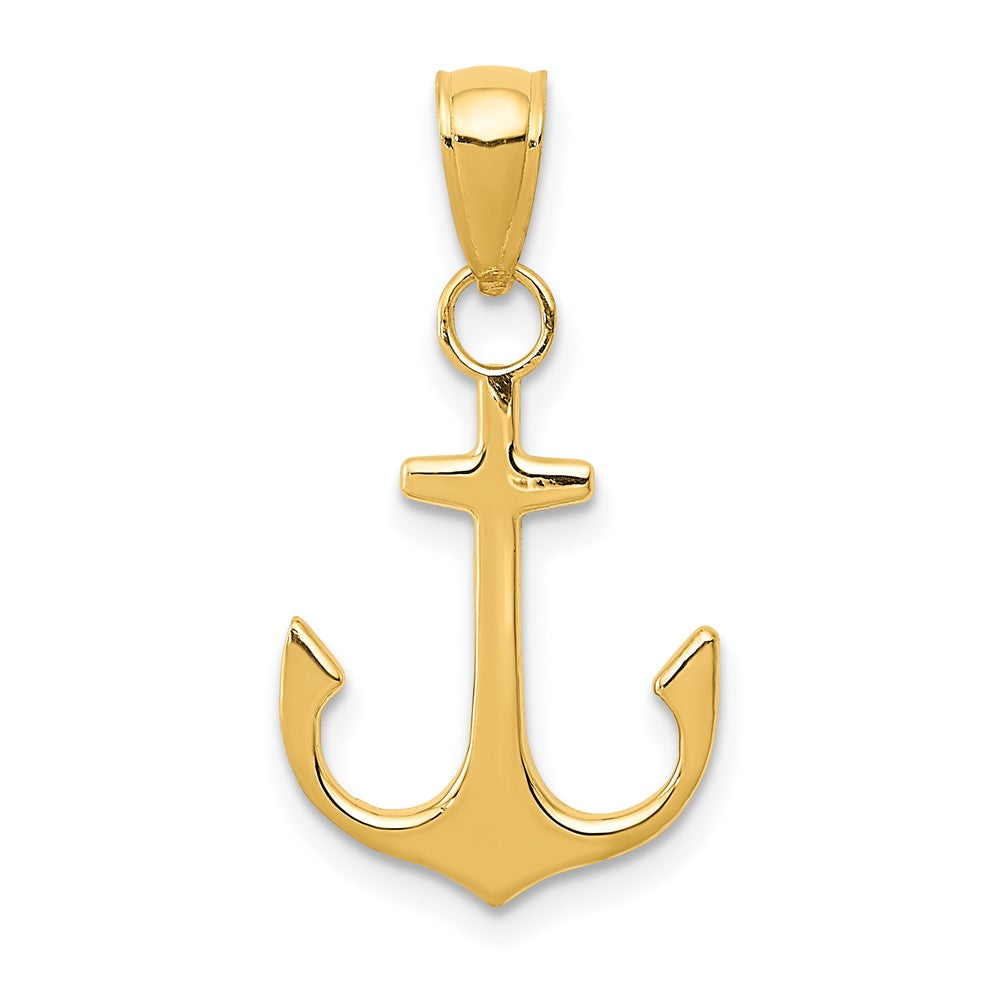10k Anchor Pendant Yellow Gold