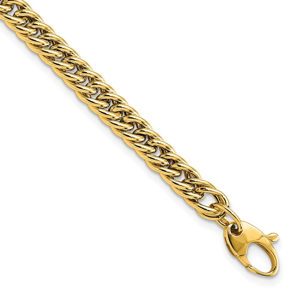 14K Polished Curb Link Bracelet 7.75  inches