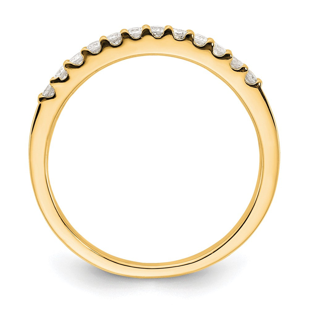 Sterling Silver Gold Tone Diamond Wedding Band