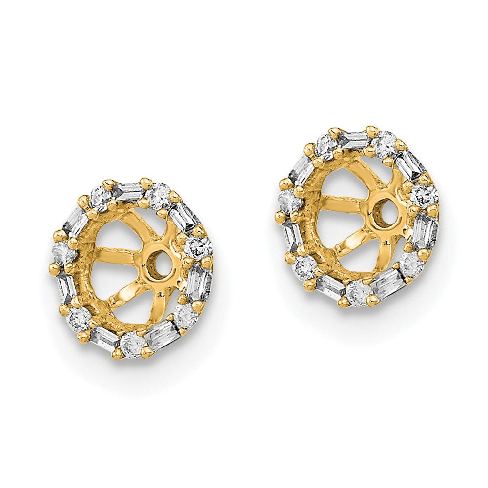 14K Gold Diamond Earring Jackets