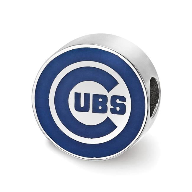 LogoArt SS500CUB Sterling Silver Chicago Cubs Enameled Bead