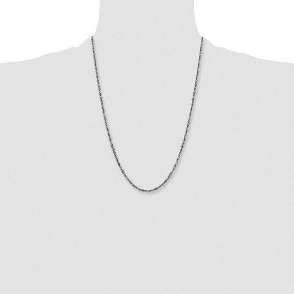 Stainless Steel Polished 3.3mm Cyclone 24in Chain