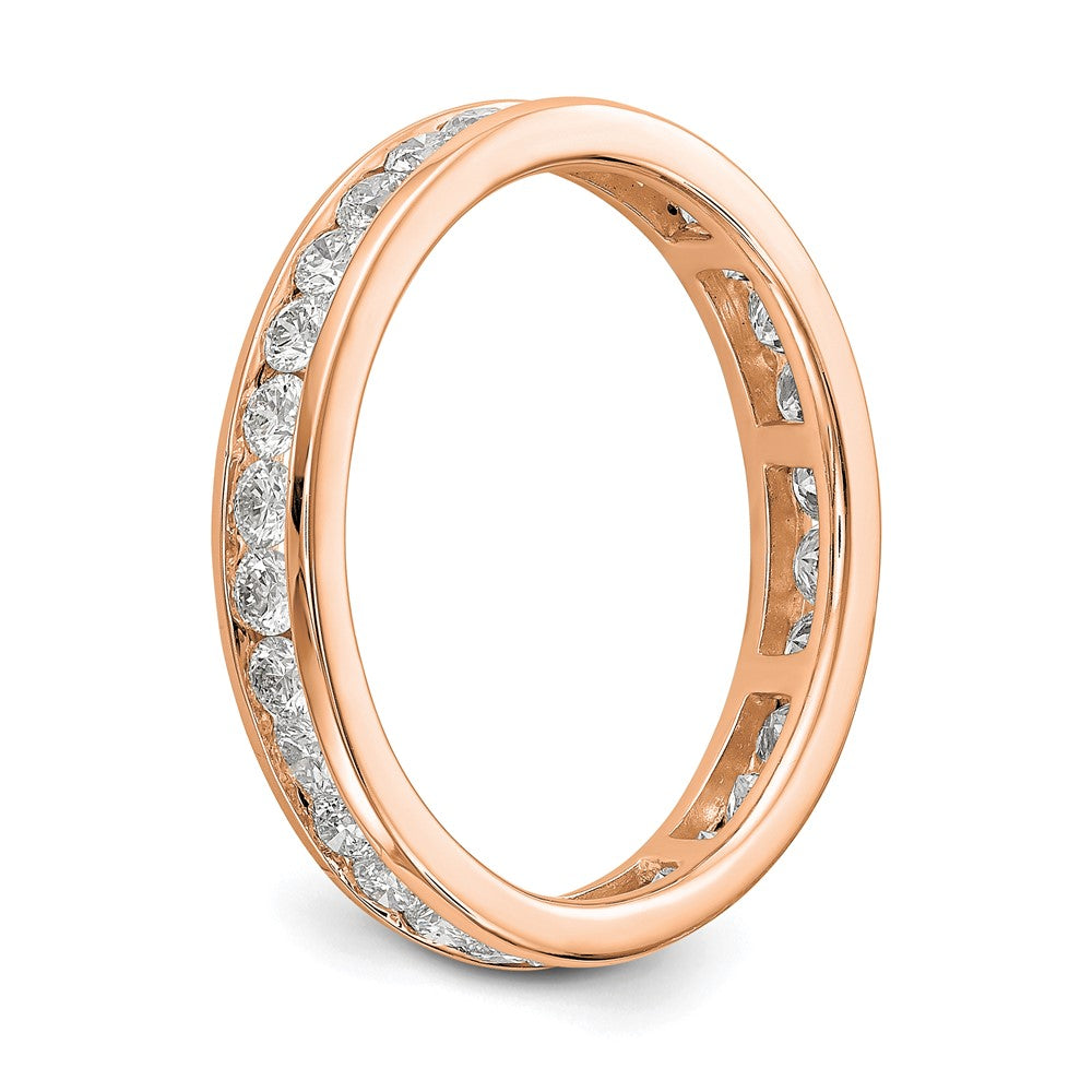 14k Rose Gold 1 carat Lab Grown Diamond VS/SI+ G+ Channel Set Size 7 Eternity Band