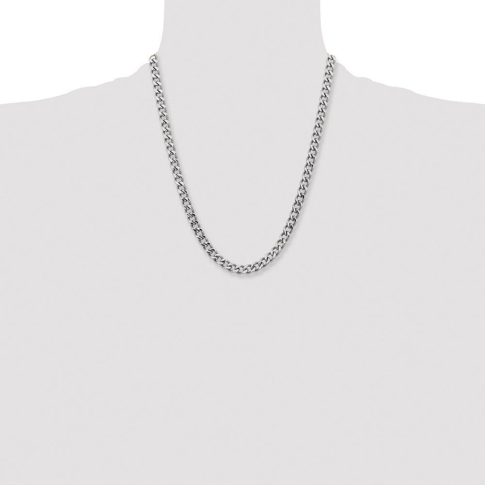 Stainless Steel Polished 7.5mm 22in Curb Chain