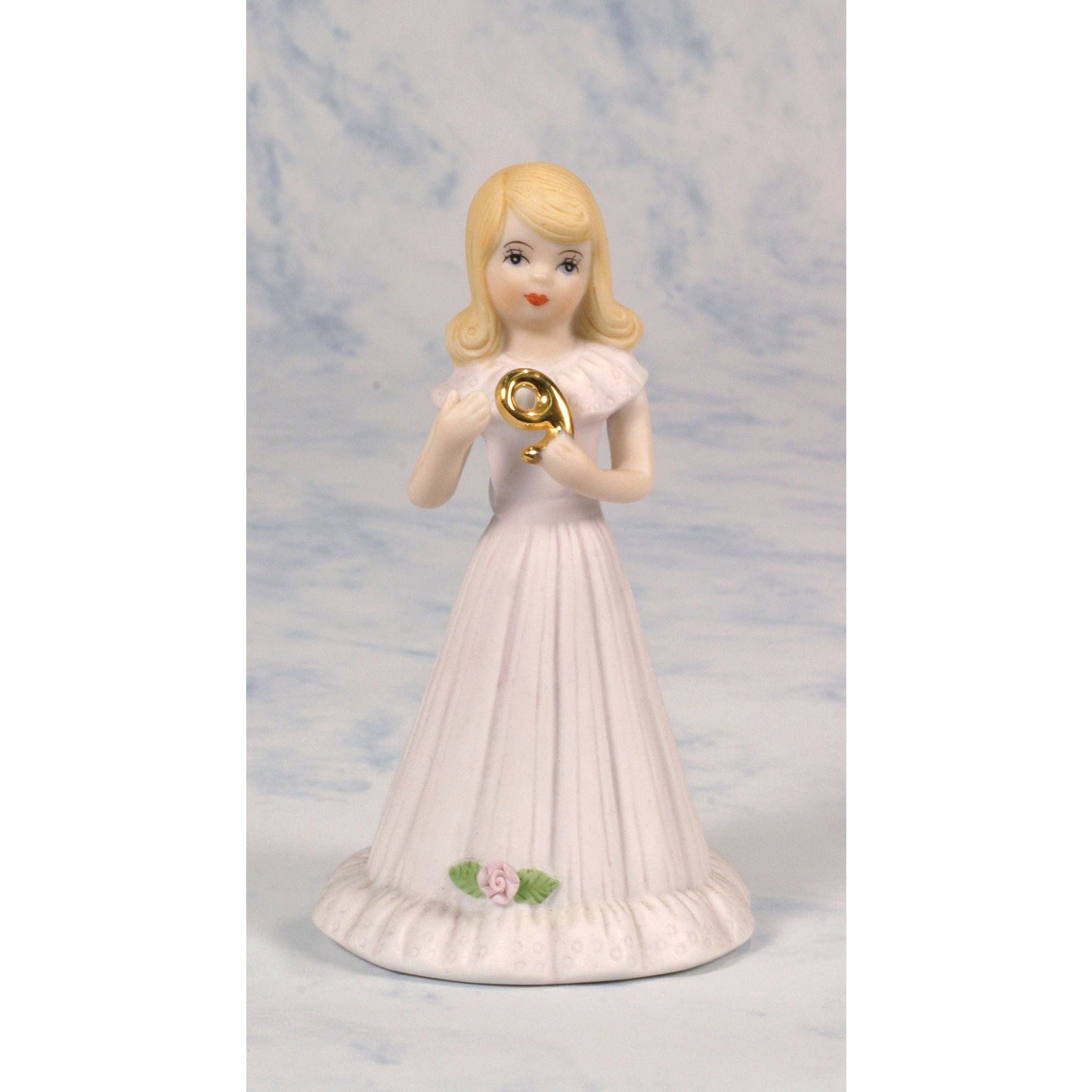 Growing Up Birthday Girls Blonde Age 9 Figurine 5in H