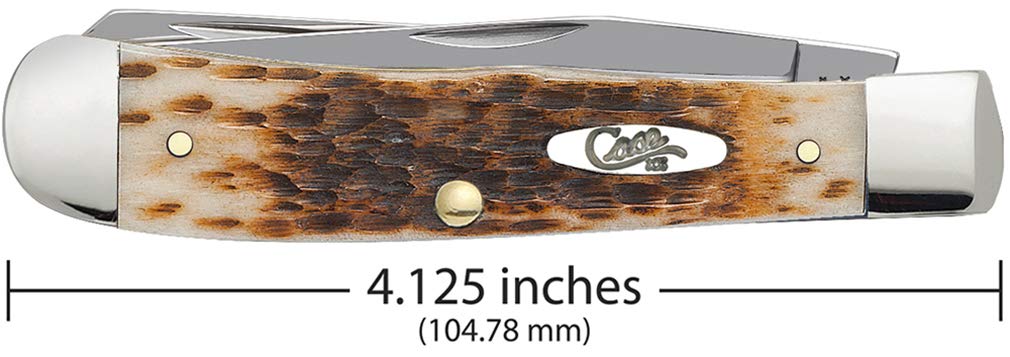 Case Peach Seed Jig Amber Bone Trapper 00164