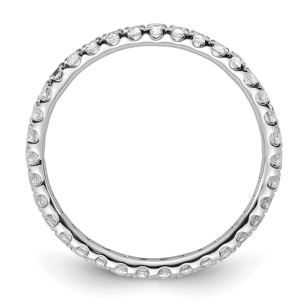 True Origin 14K White Gold 1/2 carat Lab Grown Diamond VS  D E F  Size 6 Eternity Band