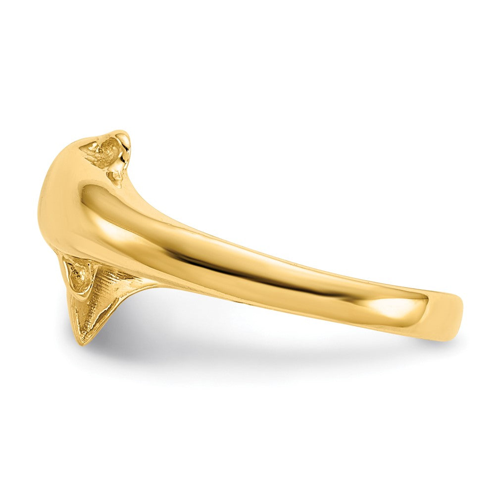 14k Gold Dolphin Toe Ring