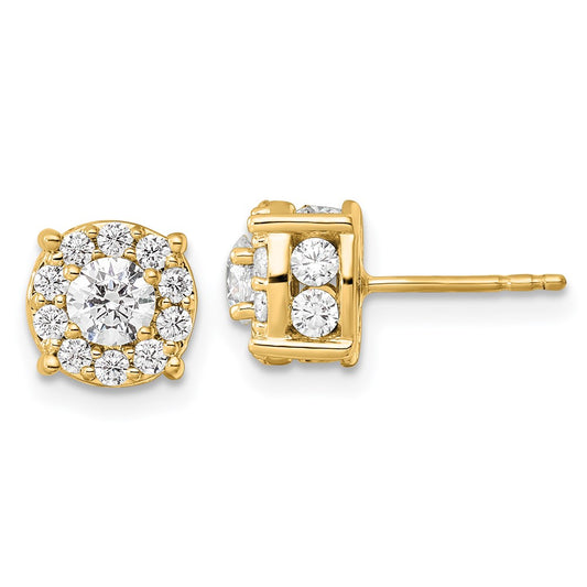 10k 1 1/2 carat Lab Grown Diamond VS/SI+ G+ Post Earrings