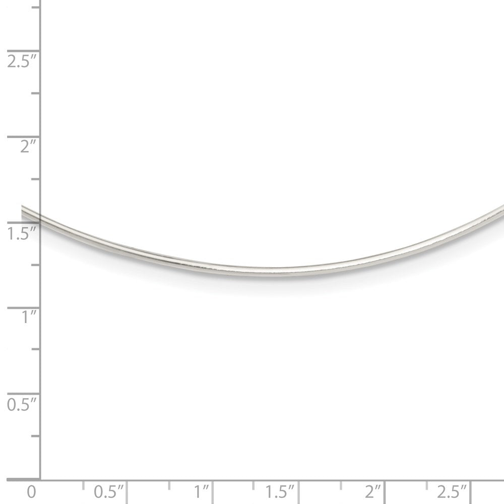 Sterling Silver Solid Polished 1.4mm Neck Wire Necklace 18 Inches