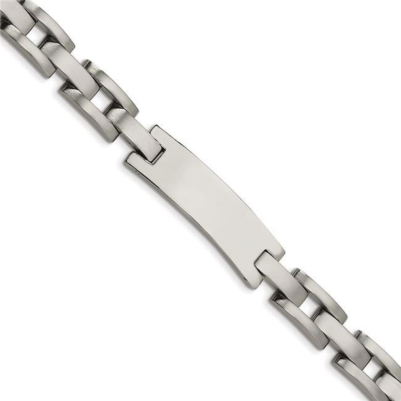 Chisel SRB229-9.25 9.25 in. Stainless Steel Brushed & Polished ID Bracelet