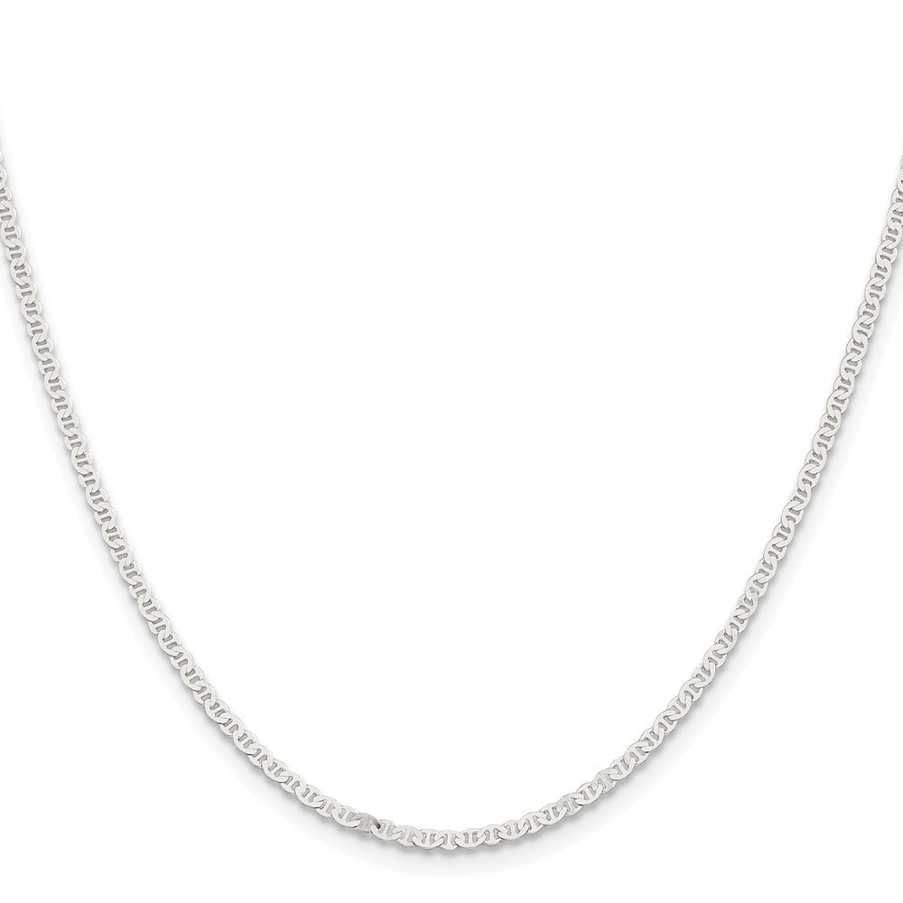 Sterling Silver 2.25mm Flat Anchor Chain 24 Inches