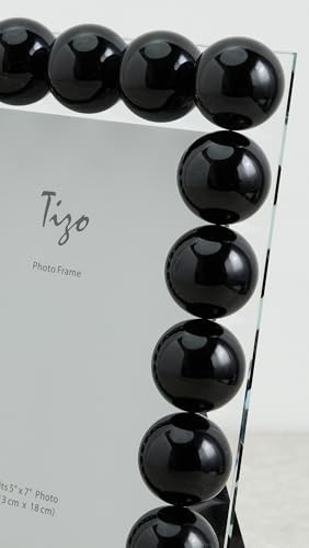 Black Crystal Glass Bubble 5x7 Photo Frame
