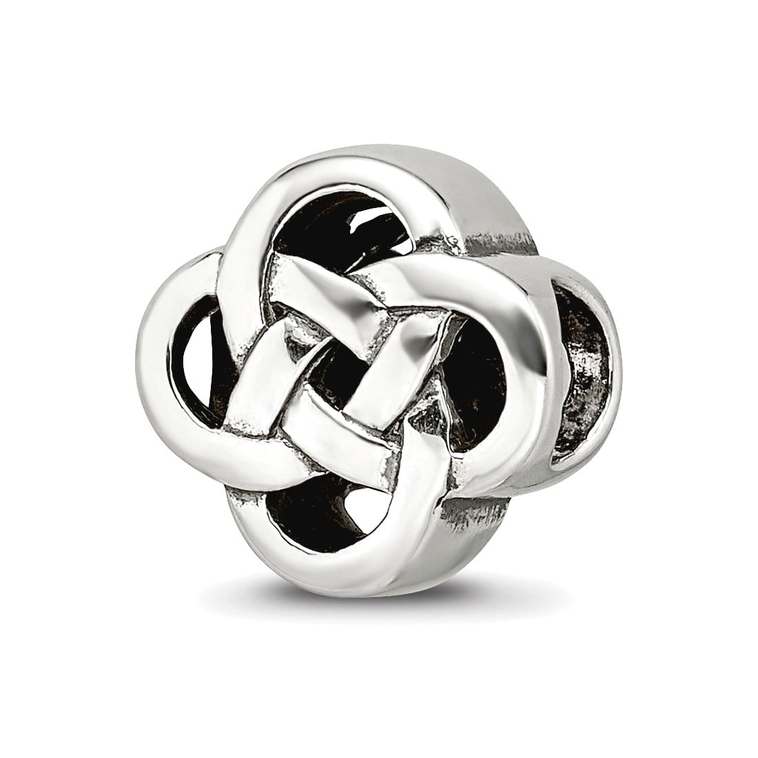 925 Sterling Silver Polished Oxidized Reflections Knot Bead Charm 9.09x9.09mm Wide Pendant Necklace for Women