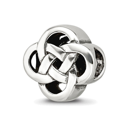 925 Sterling Silver Polished Oxidized Reflections Knot Bead Charm 9.09x9.09mm Wide Pendant Necklace for Women