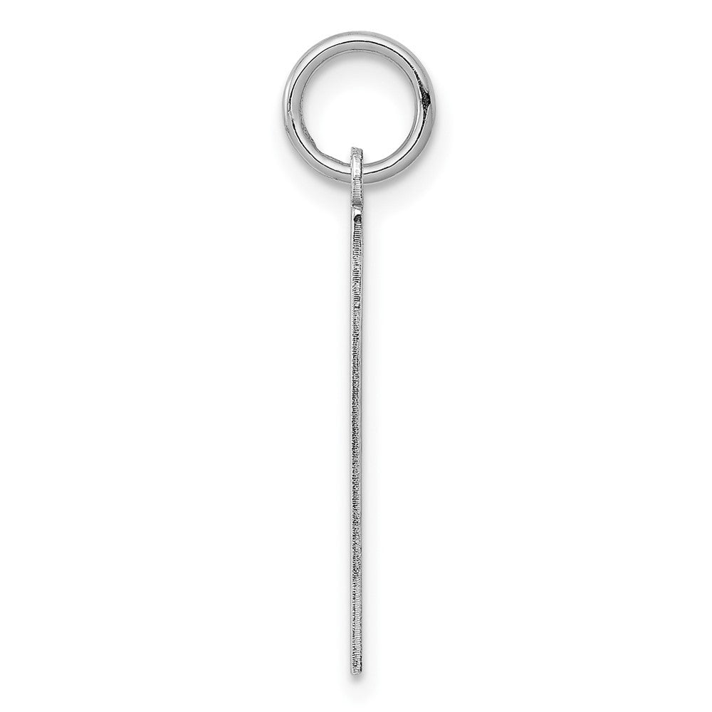 Sterling Silver/Rhodium-plated Polished Number 1 Charm
