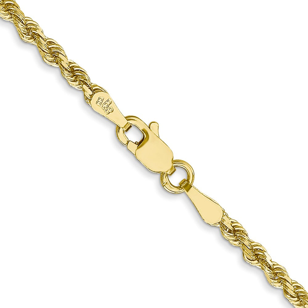 10k 2.5mm Semi-Solid Rope Chain