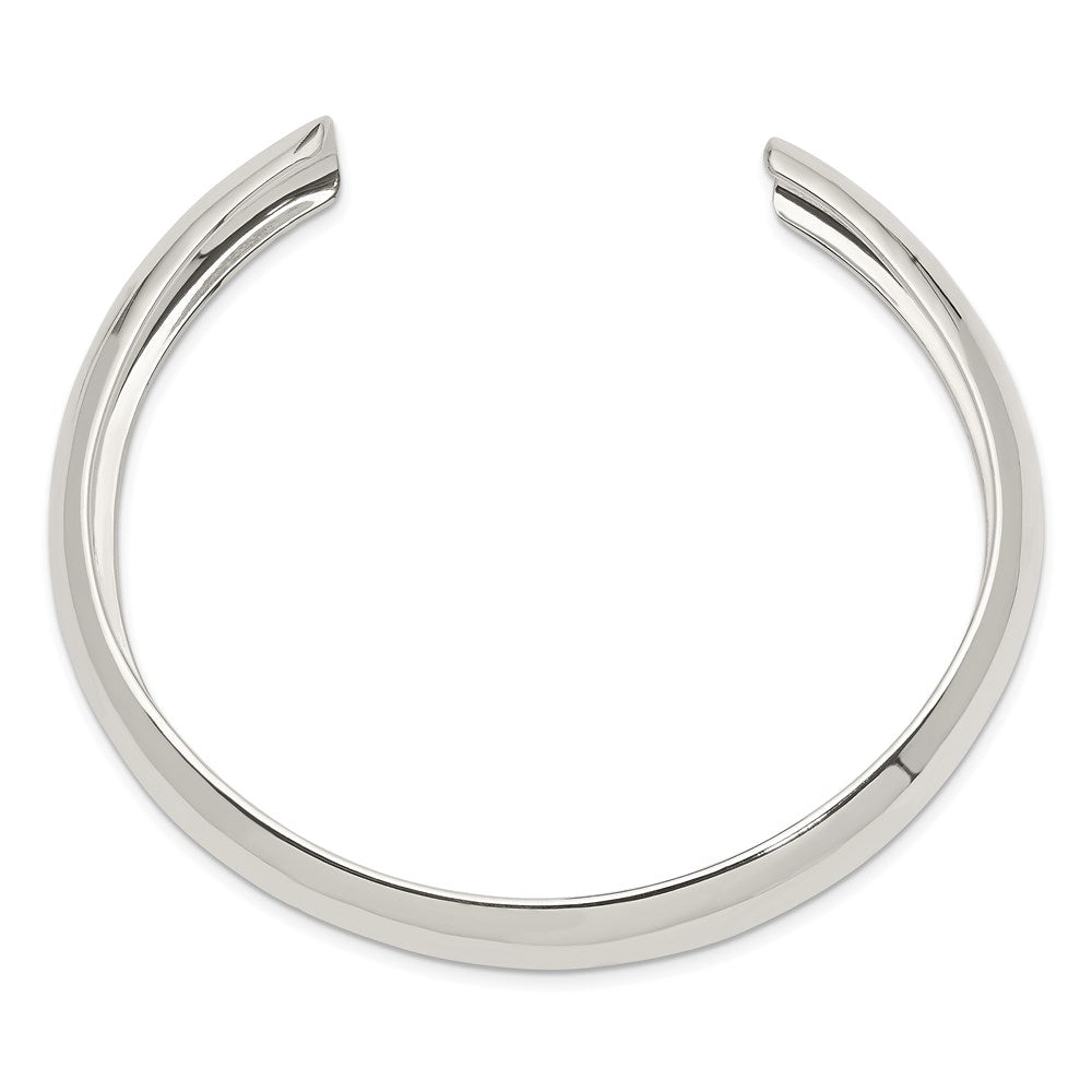Sterling Silver 9mm Cuff Bangle 7.25 inches