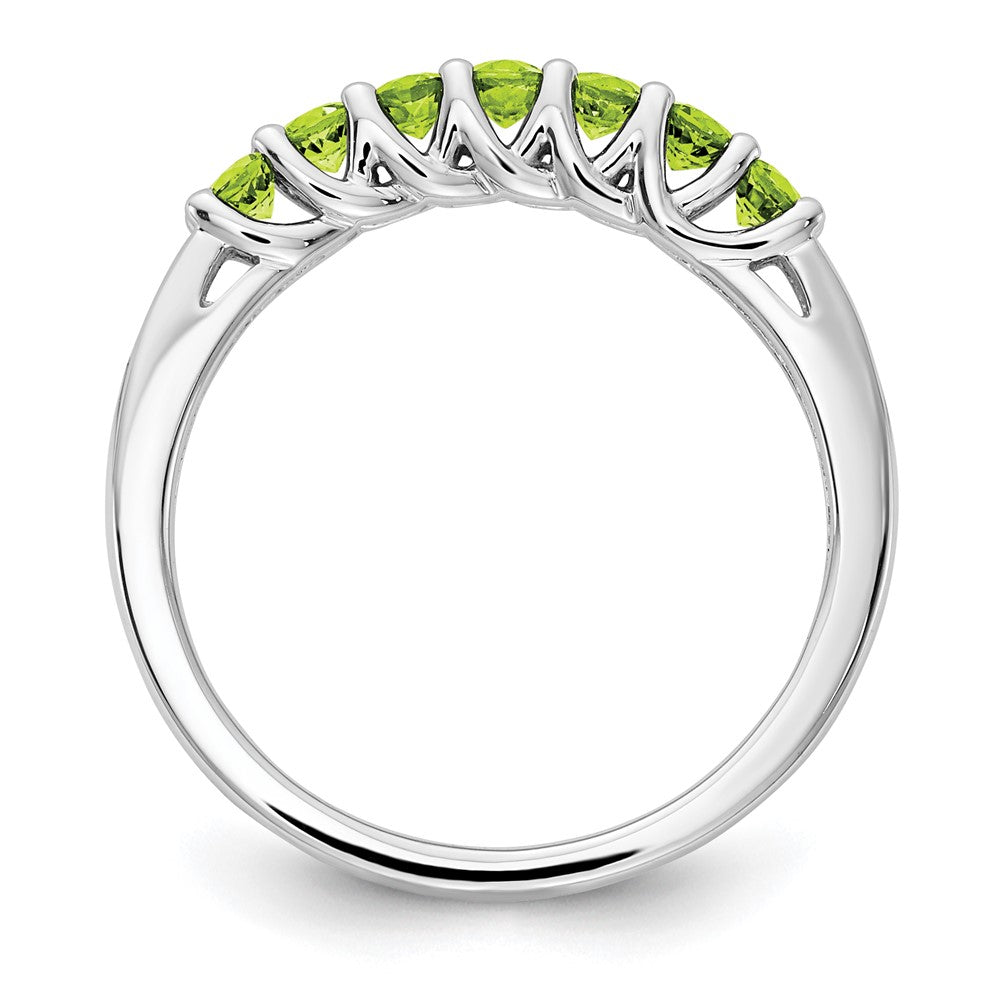 SS Peridot and Diamond 7 - 2.5MM RD, 2 - 200' RD - Stone:B Mel:S45