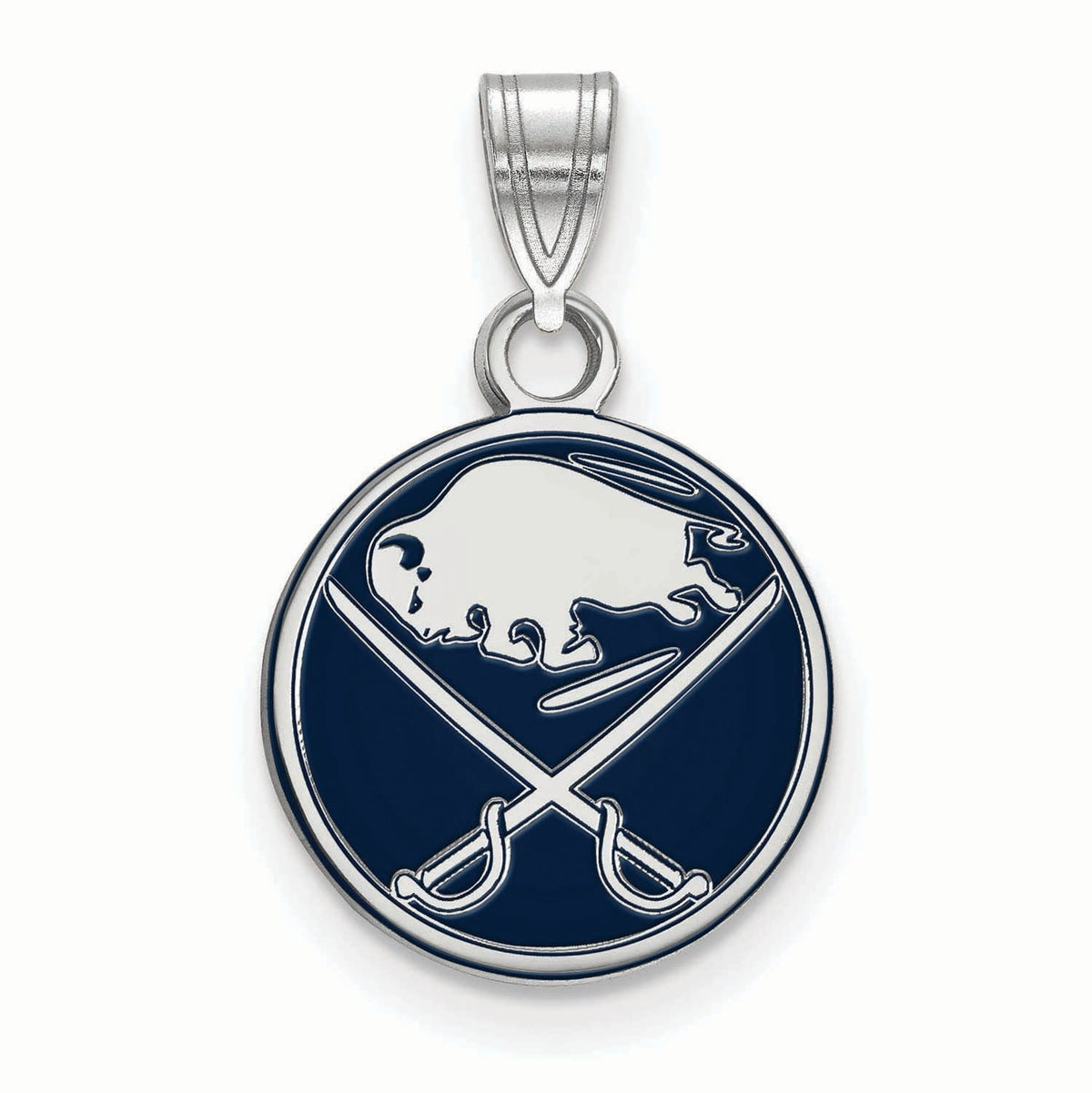 Women's Buffalo Sabres Sterling Silver Small Enamel Pendant