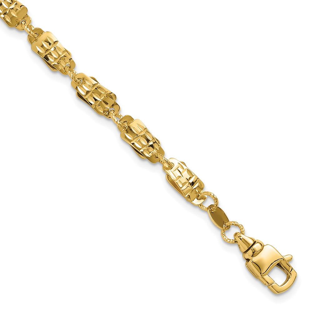 14K Polished Fancy Link Bracelet 7.5  inches