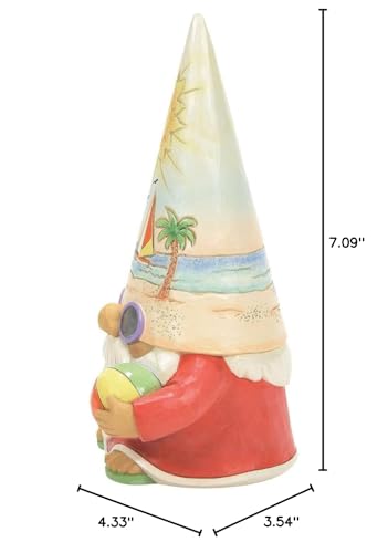 Jim Shore 7.25 Inch Time For A Shell-Ebration! Resin Coastal Gnome Beachball 6012797