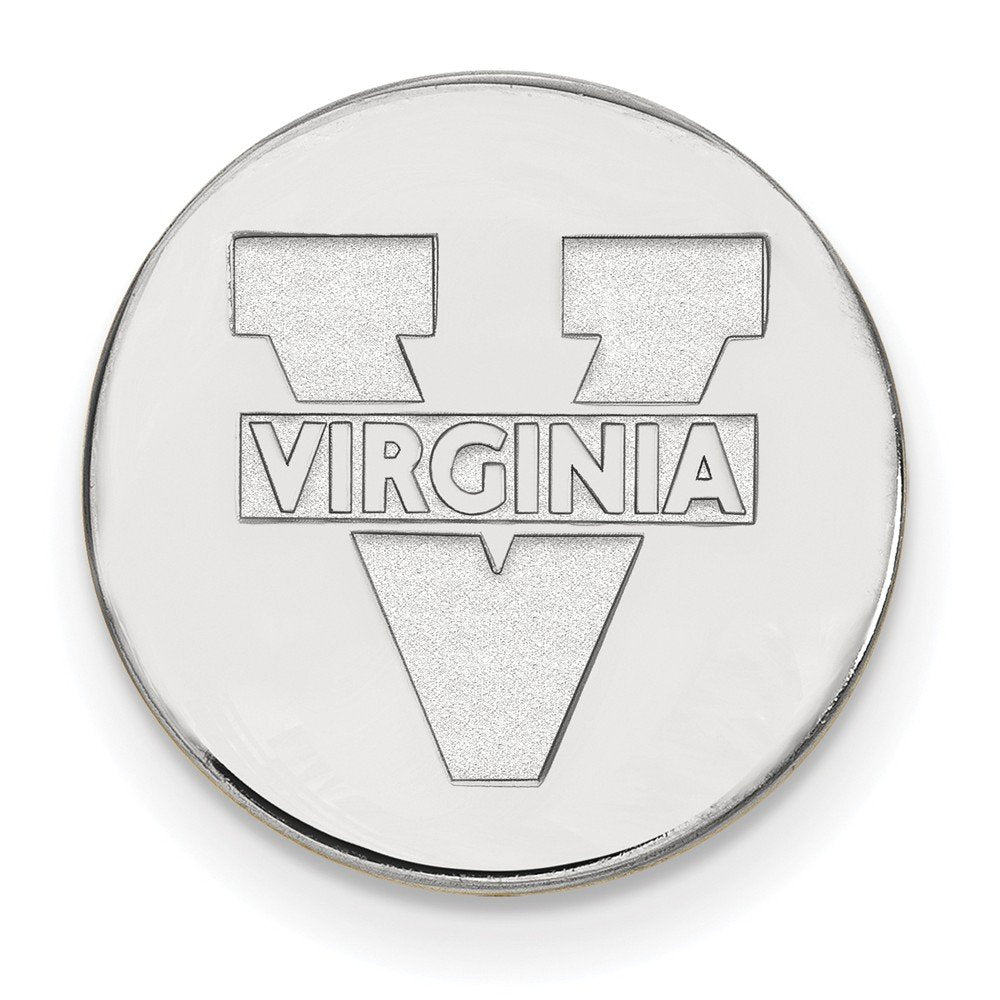 LogoArt Sterling Silver Rhodium-plated West Virginia University Lapel Pin