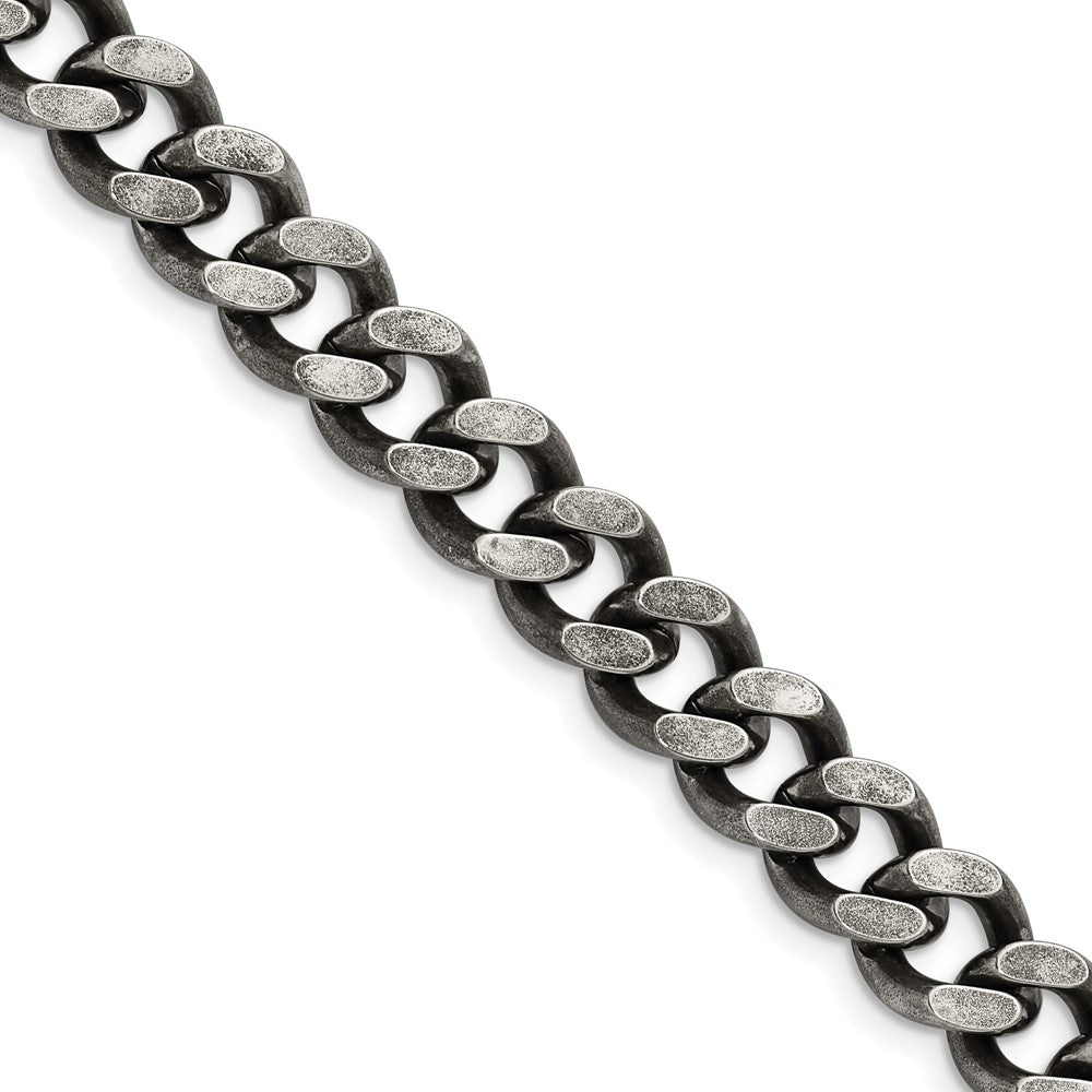 Stainless Steel Oxidized 9.25mm 24in Curb Chain