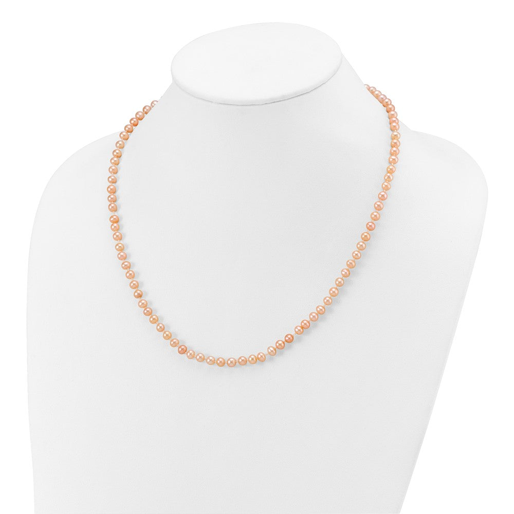 14k 4-5mm Pink Near-Round Freshwater Cultured Pearl 18 inch Necklace