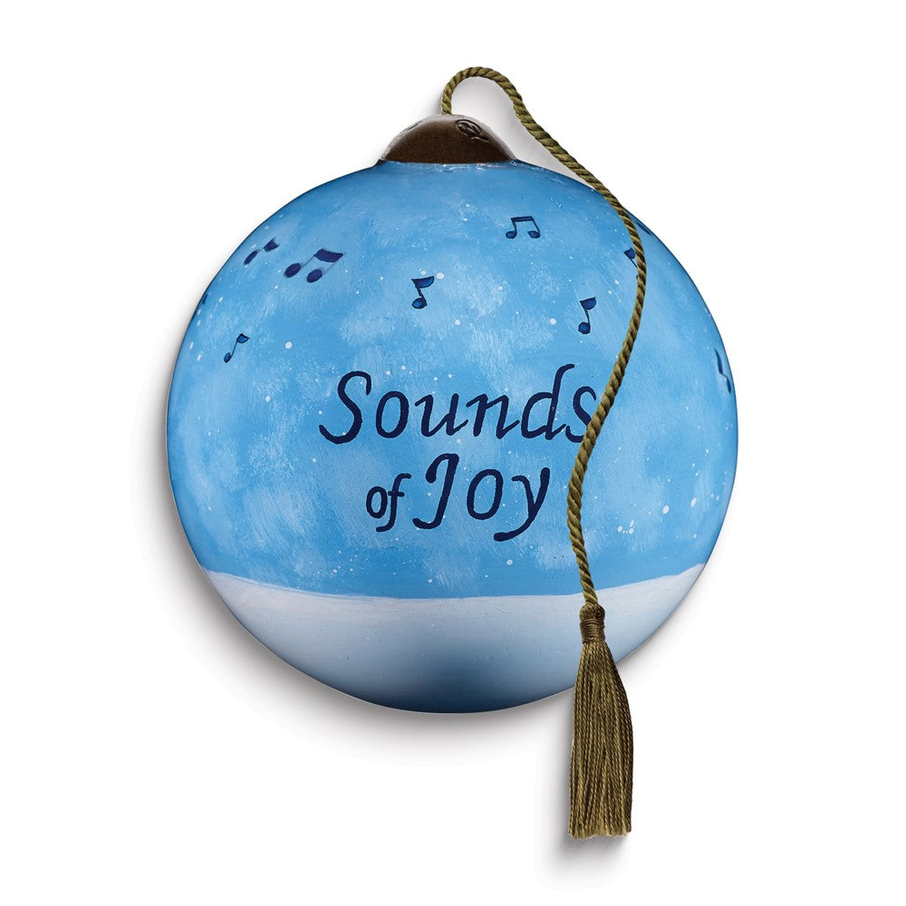 Neqwa Art Sounds of Joy by Kathy Hatch Hand-painted Glass Ornament