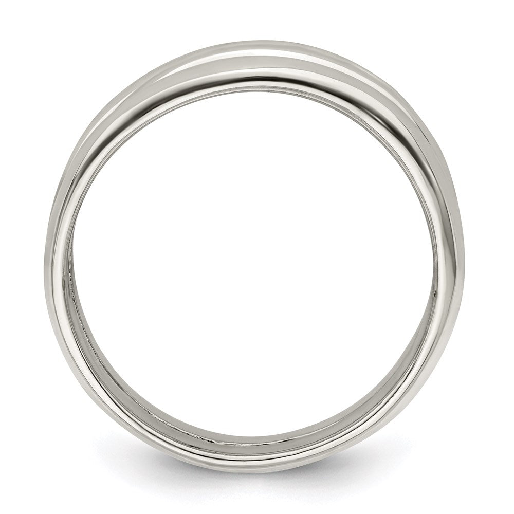 Sterling Silver Solid Fancy Ribbed Ring
