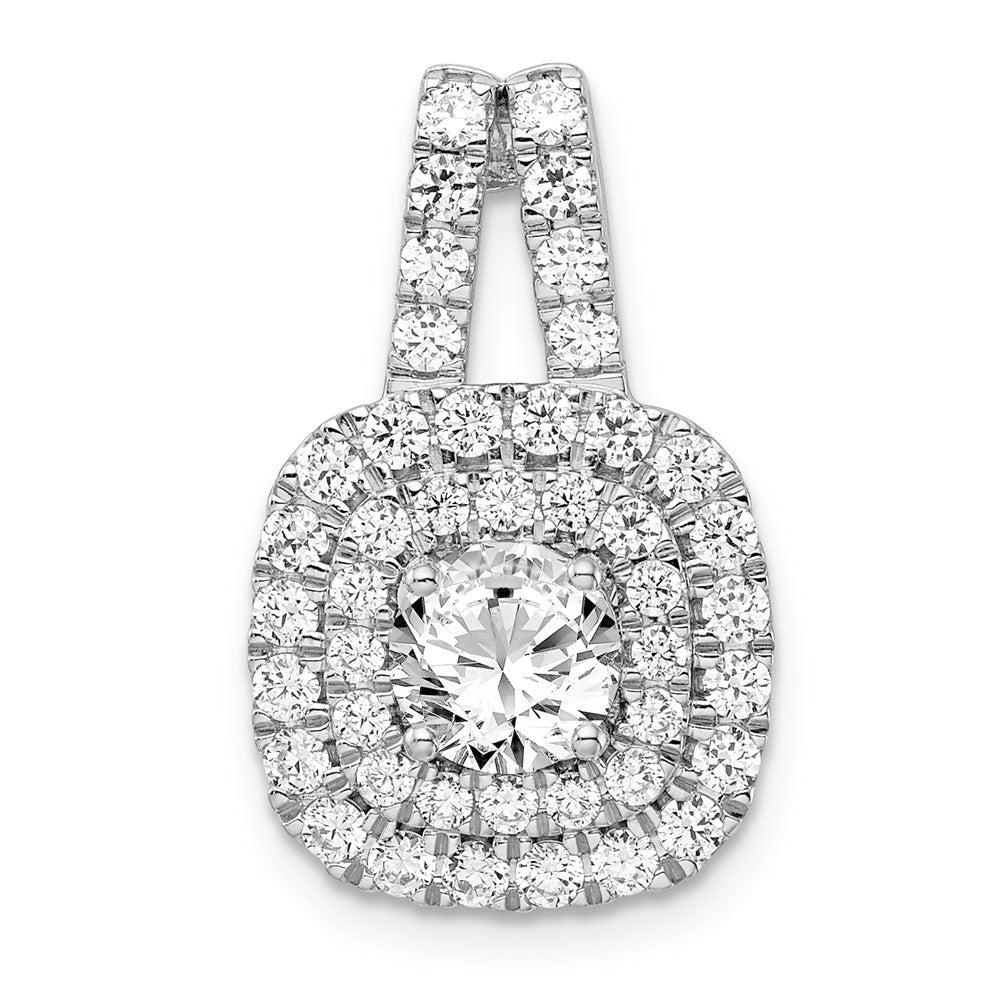 14kw VS/SI+ G+ Lab Grown Diamond Double Halo Pendant