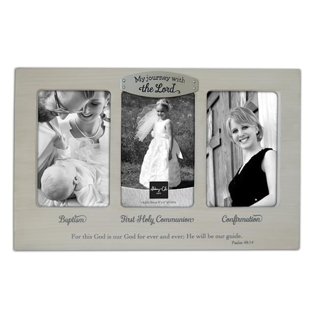 CA Gift 299587 3 - 4 x 6 in. 3 Sacraments & My Journey Photo Collage Frame with The Lord Holds Photo