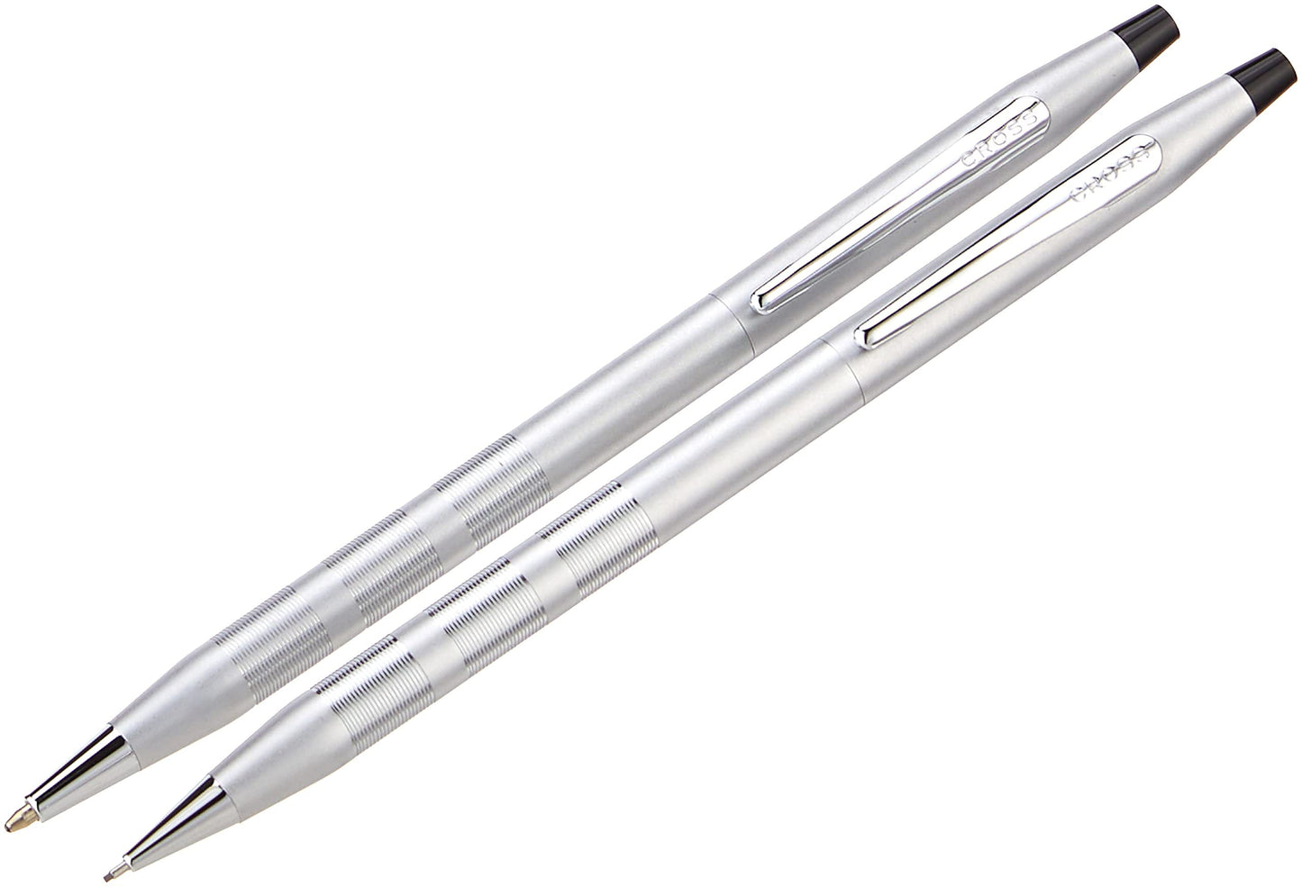 Cross Classic Century Refillable Medium Ballpoint Pen and 0.5mm Pencil Set, Includes Premium Gift Box - Satin Chrome
