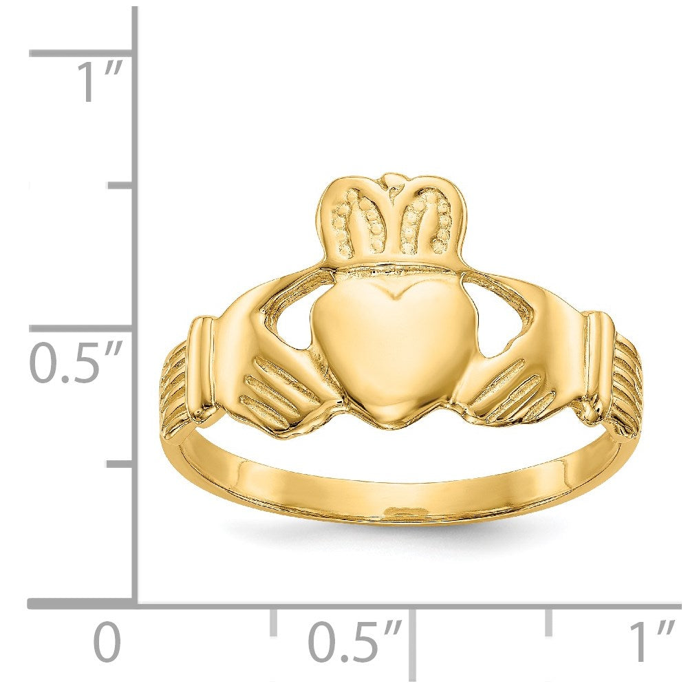 14k Men's Claddagh Ring Size 9.75