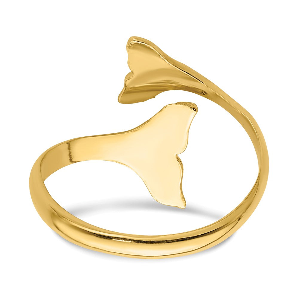 14K Double Whale Tails Ring Size 7